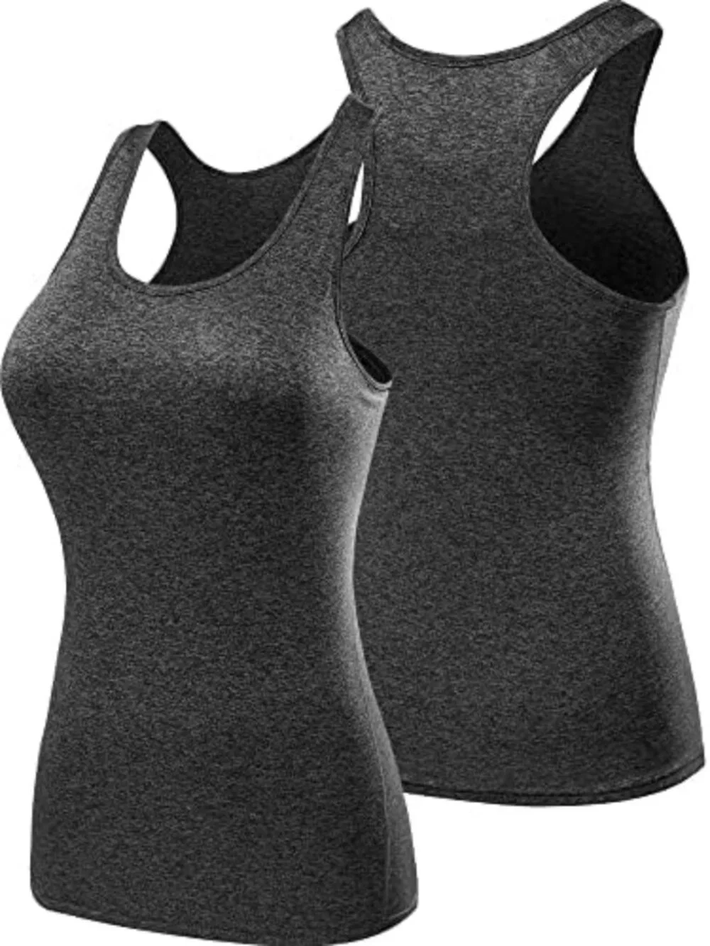 Women's 3 Pack Compression Dry Fit Tank Tops - Activewear, Workout, Fitness Tops